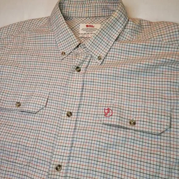 Fjall Raven Mens Plaid Button Down Shirt 2XL XX Large Forest Flannel - Picture 1 of 16
